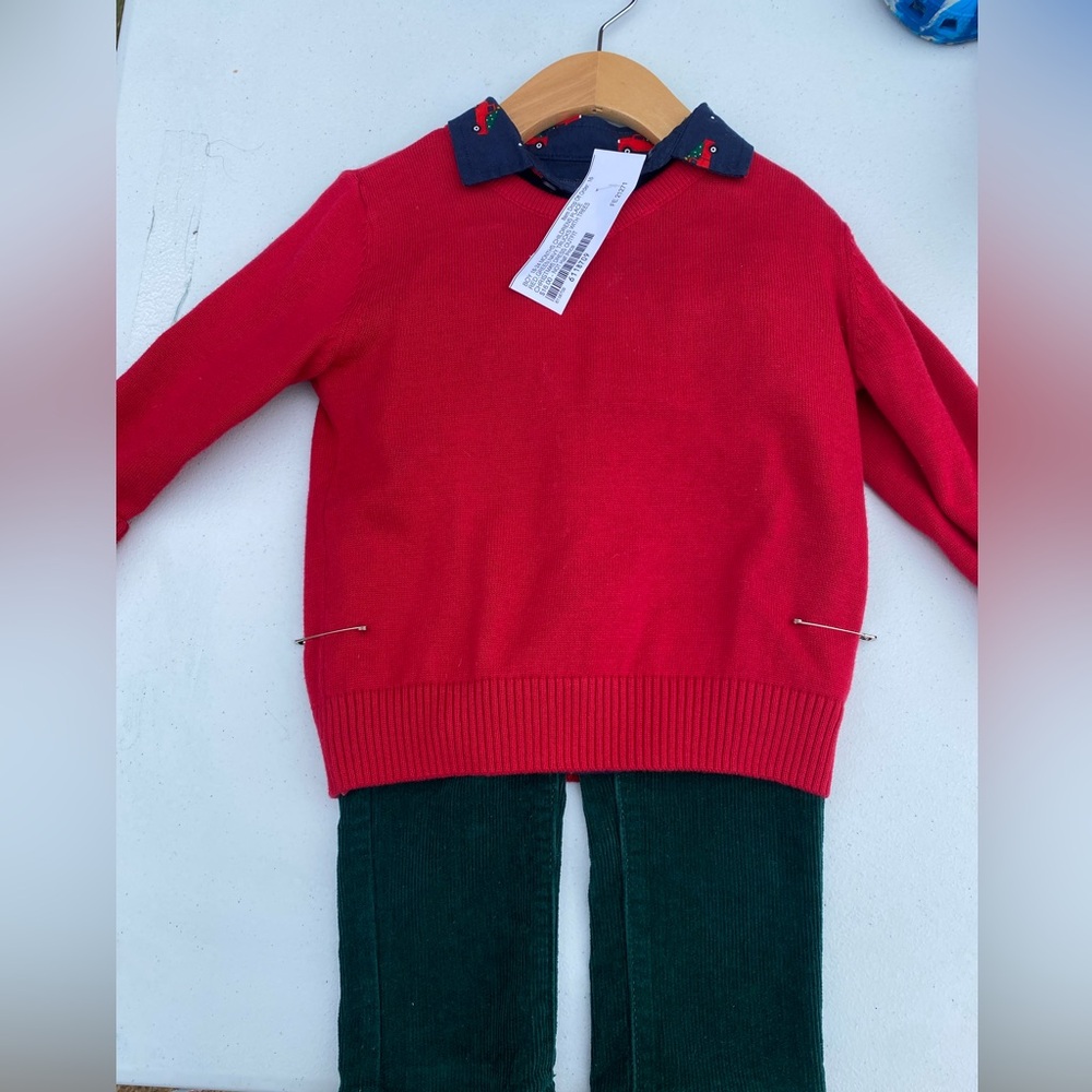 Size 2 T toddler boy Christmas outfit.
